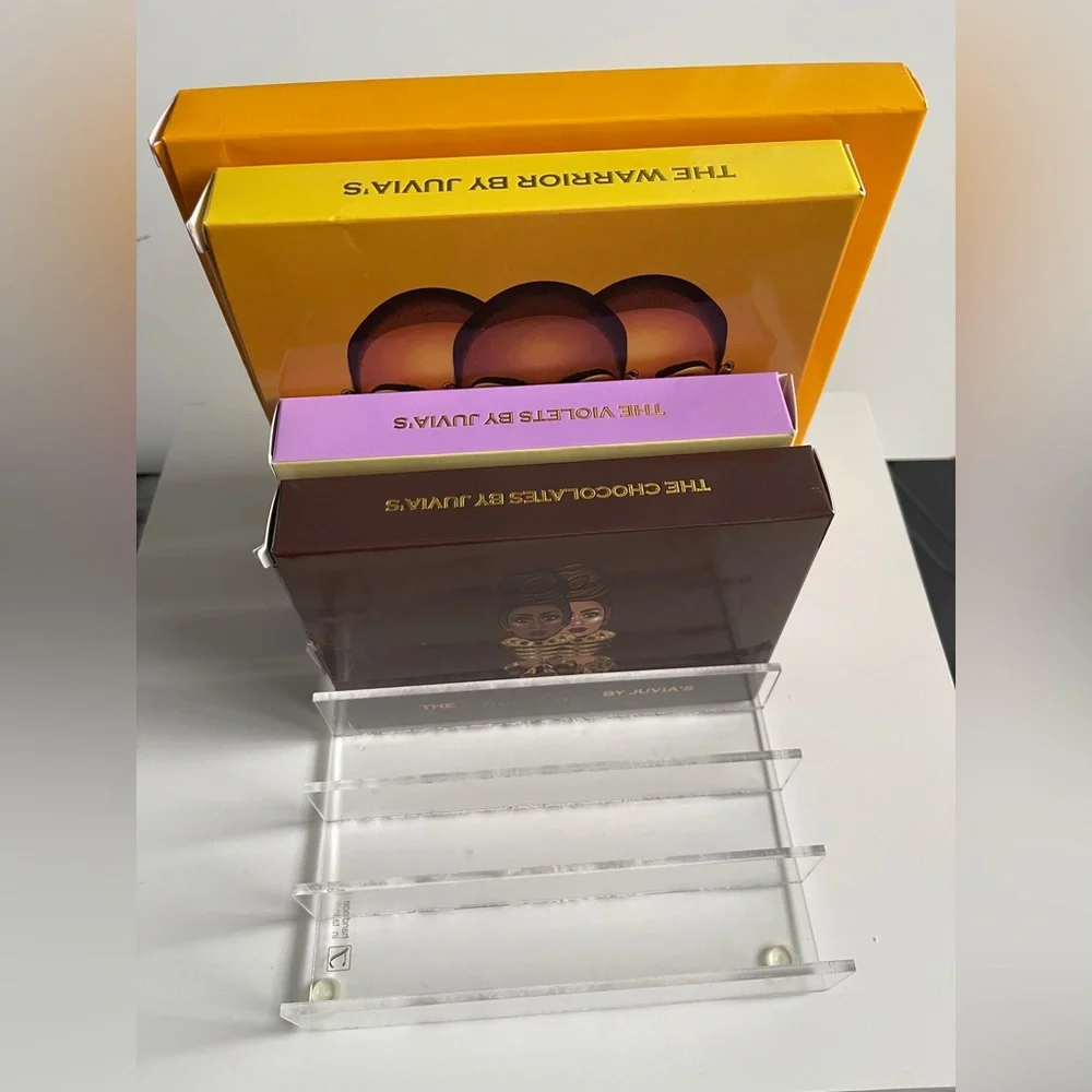(2) Clear Glass Seven Slot Palette Holder